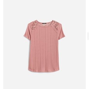 *PRICE DROP* Lace Shoulder Knit Top. Size L.